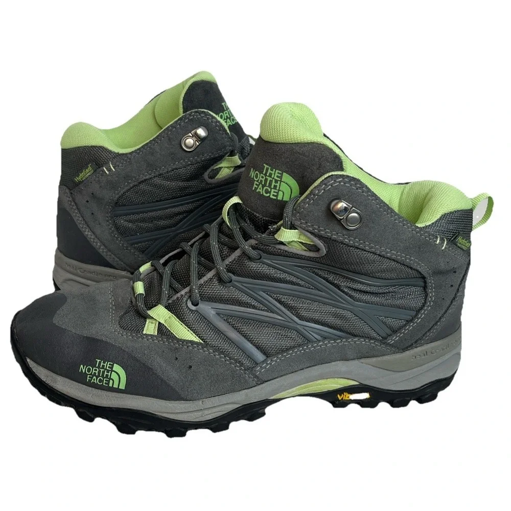 The North‎ Face Waterproof Storm II Hiking Women's Boots Shoes Size 9 Gray/Green